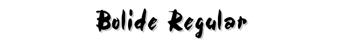 Bolide Regular font